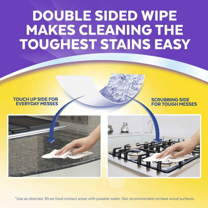 Lysol Dual Action Disinfectant Wipes, Multi-Surface Antibacterial Scrubbing Wipes, For Disinfecting and Cleaning, Citrus Scent