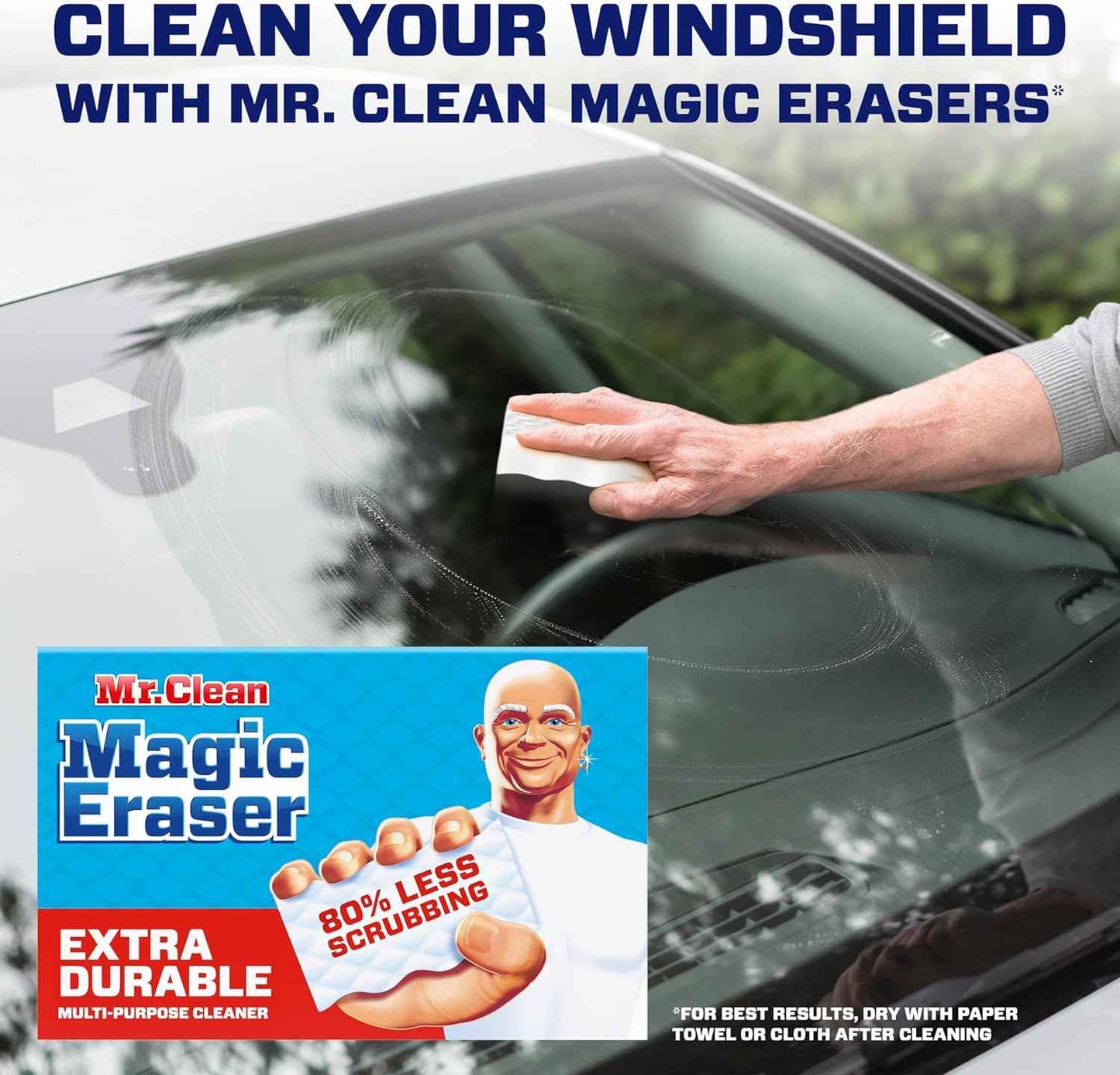 Mr. Clean Magic Eraser Sponge, All Purpose Cleaner, Cleaning Scrubber, Wall, Sneaker, Kitchen, Bathroom, Shower Cleaner, Cleaning Supplies, Melamine Sponge, Cleaning Pads, Extra Durable