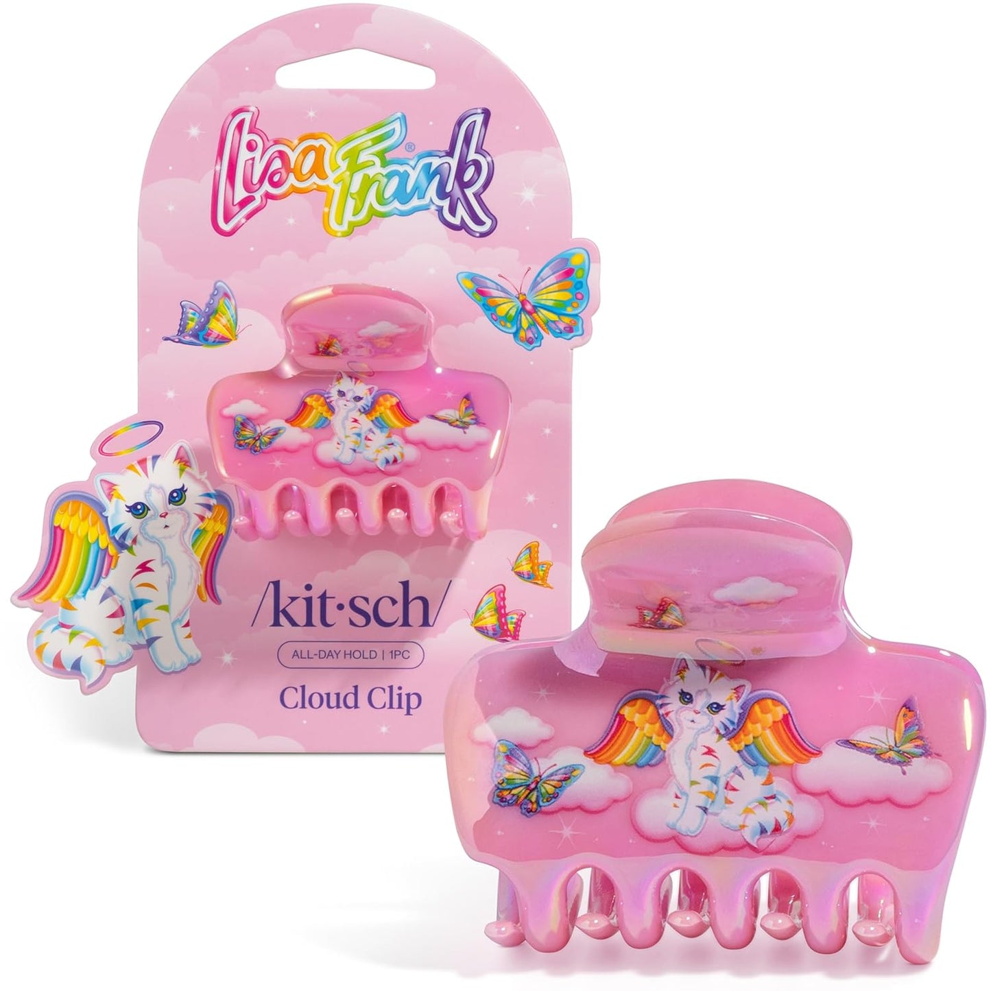 Lisa_Frank_x_Kitsch_Medium_Cloud_Hair_Clip_for_Women_-_Lightweight_&_Sturdy_Claw_Clip_with_Rounded_Edges_for_Comfortable_Hold,_Ideal_for_Half-Up_Hairstyles_&_Low_Buns_-_Angel_Kitty