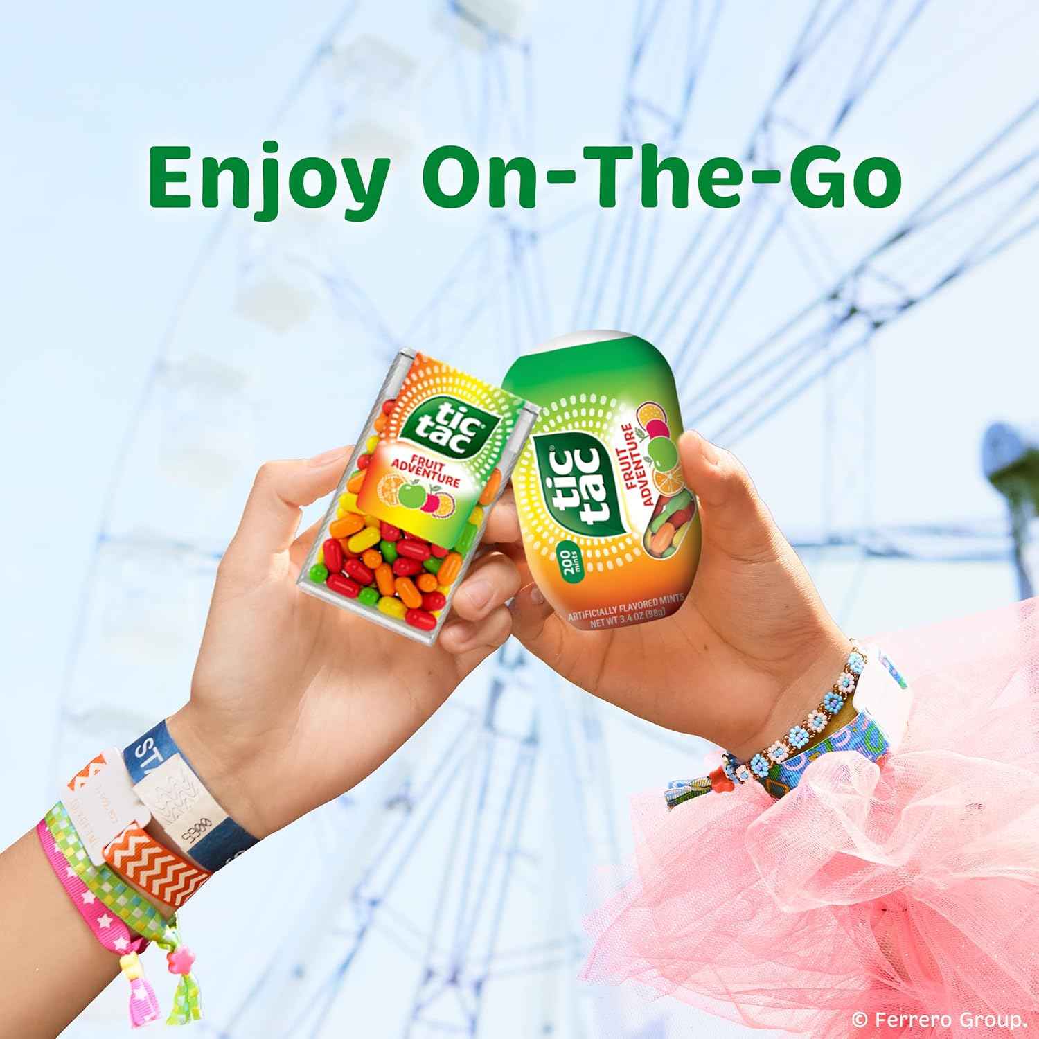 Tic Tac Fruit Adventure, On-the-Go Pocket-Sized Mints, 100 pieces GMO Free