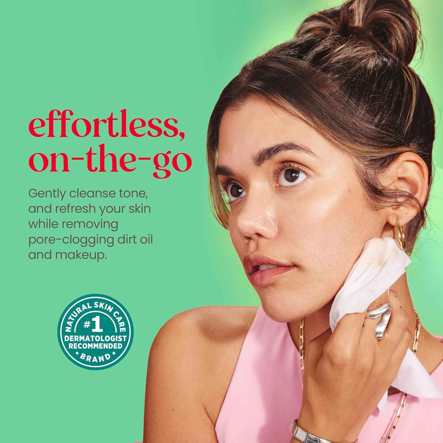Burt's Bees, for All Skin Types, Refreshing Makeup Remover & Facial Cleansing Towelettes