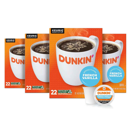 Dunkin' French Vanilla Flavored Coffee, Keurig K-Cup Pods