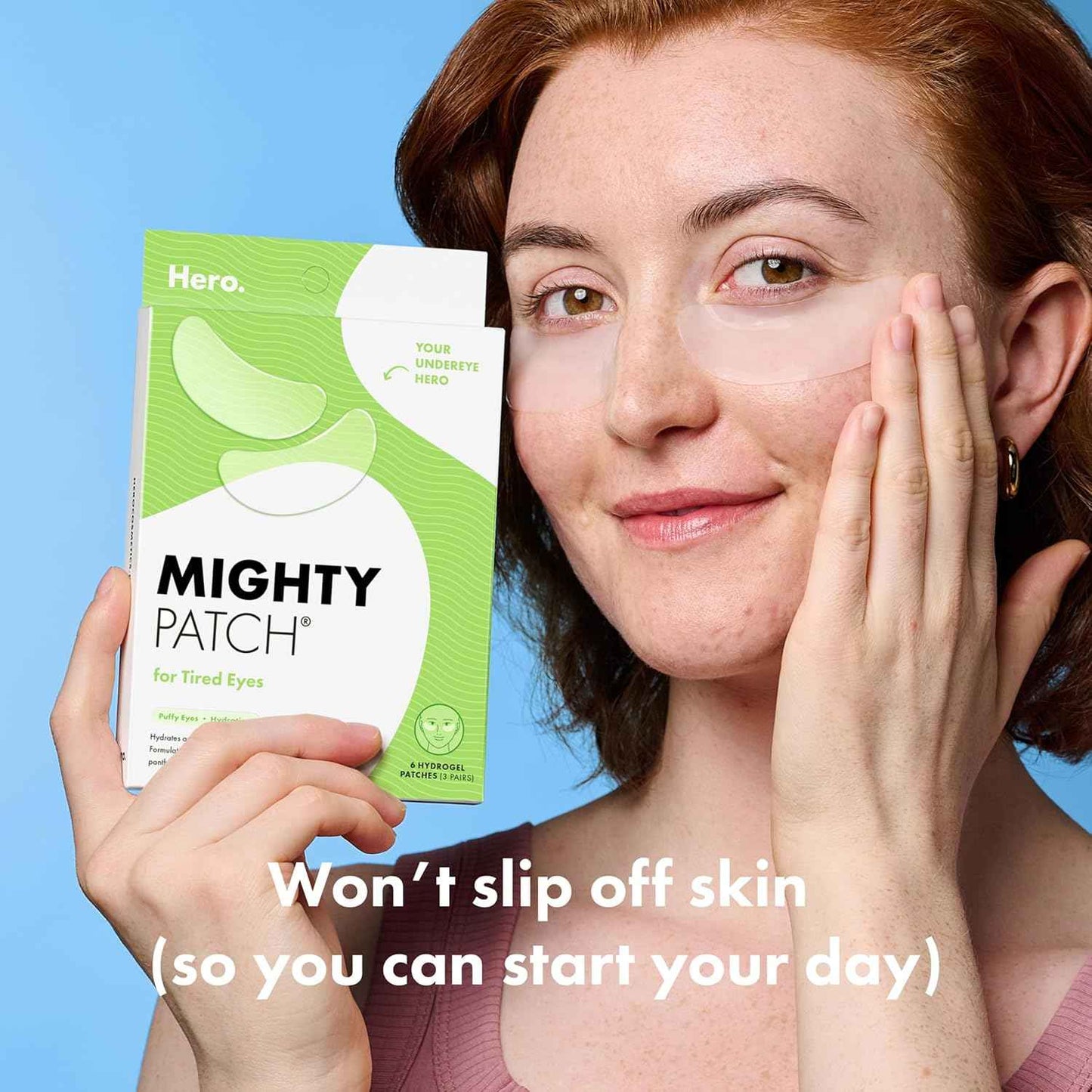 HERO COSMETICS Mighty Patch™ for Tired Eyes Patches - Soothing Hydrogel Patches - Awakens and Visibly De-puffs Undereyes with Multiple Applications