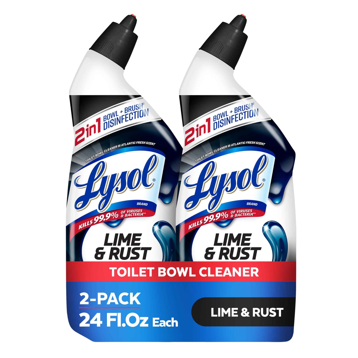 Lysol Toilet Bowl Cleaner, Max Strength Bathroom Cleaning Supplies, Toilet Bowl Cleaner Clinging Gel, Home Essential, Instant Stain Removal, Disinfecting and Deodorizing