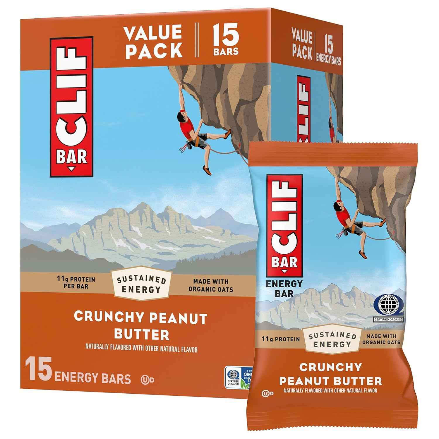 CLIF BAR - Energy Protein Bars - Made with Organic Oats - Energy Bars - Non-GMO