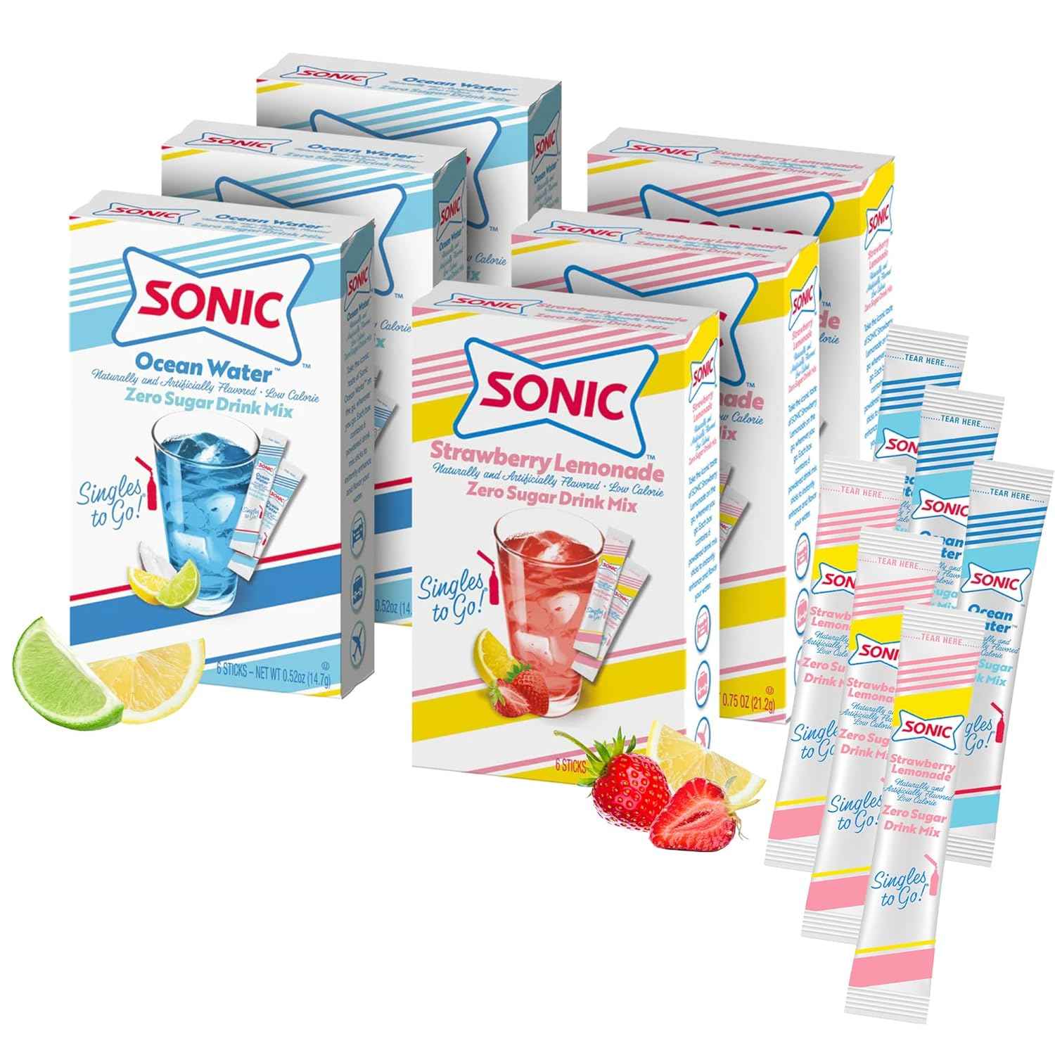 Sonic Singles to Go Powdered Drink Mix, 6 Sticks per Box
