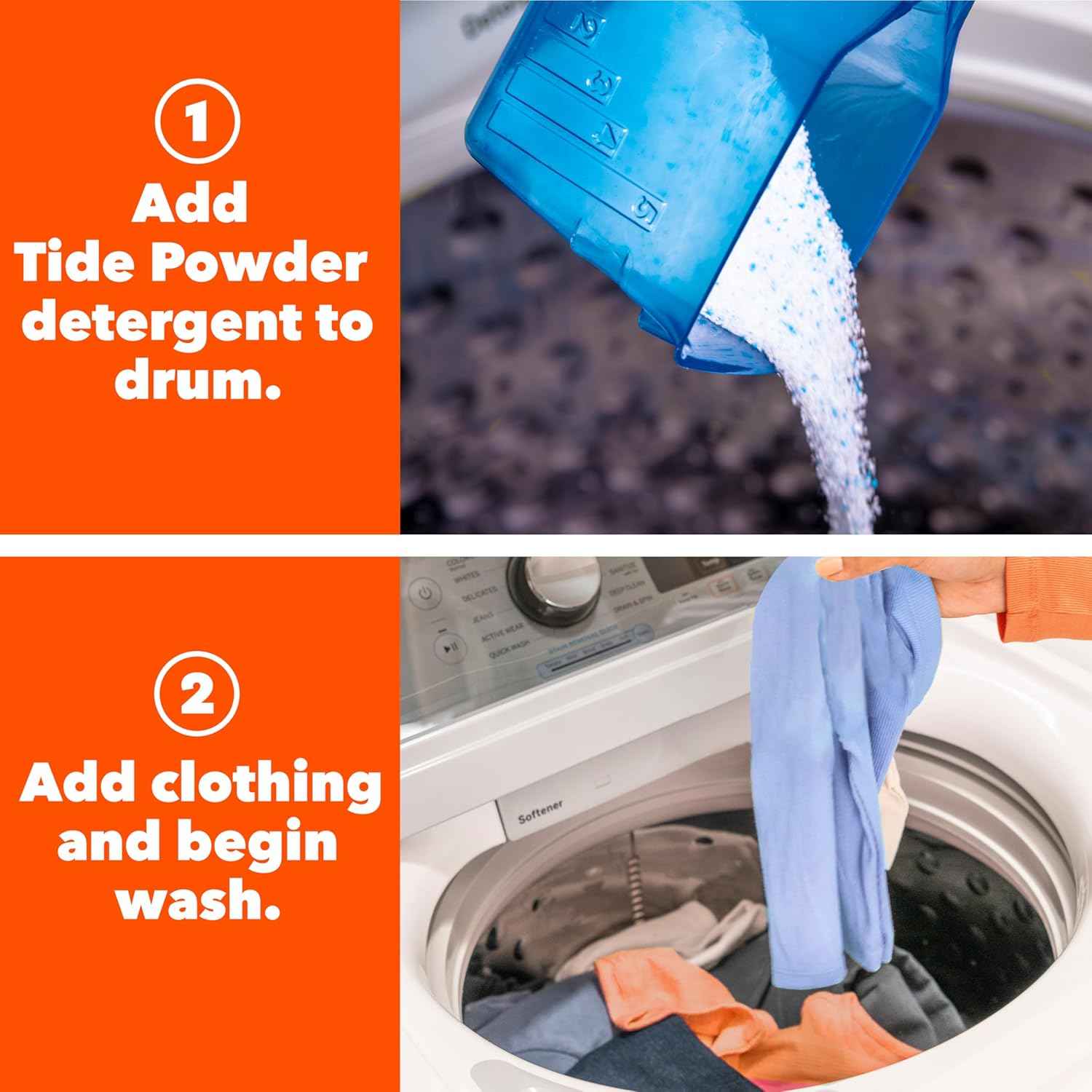 Tide Powder Laundry Detergent with Bleach, Original Scent