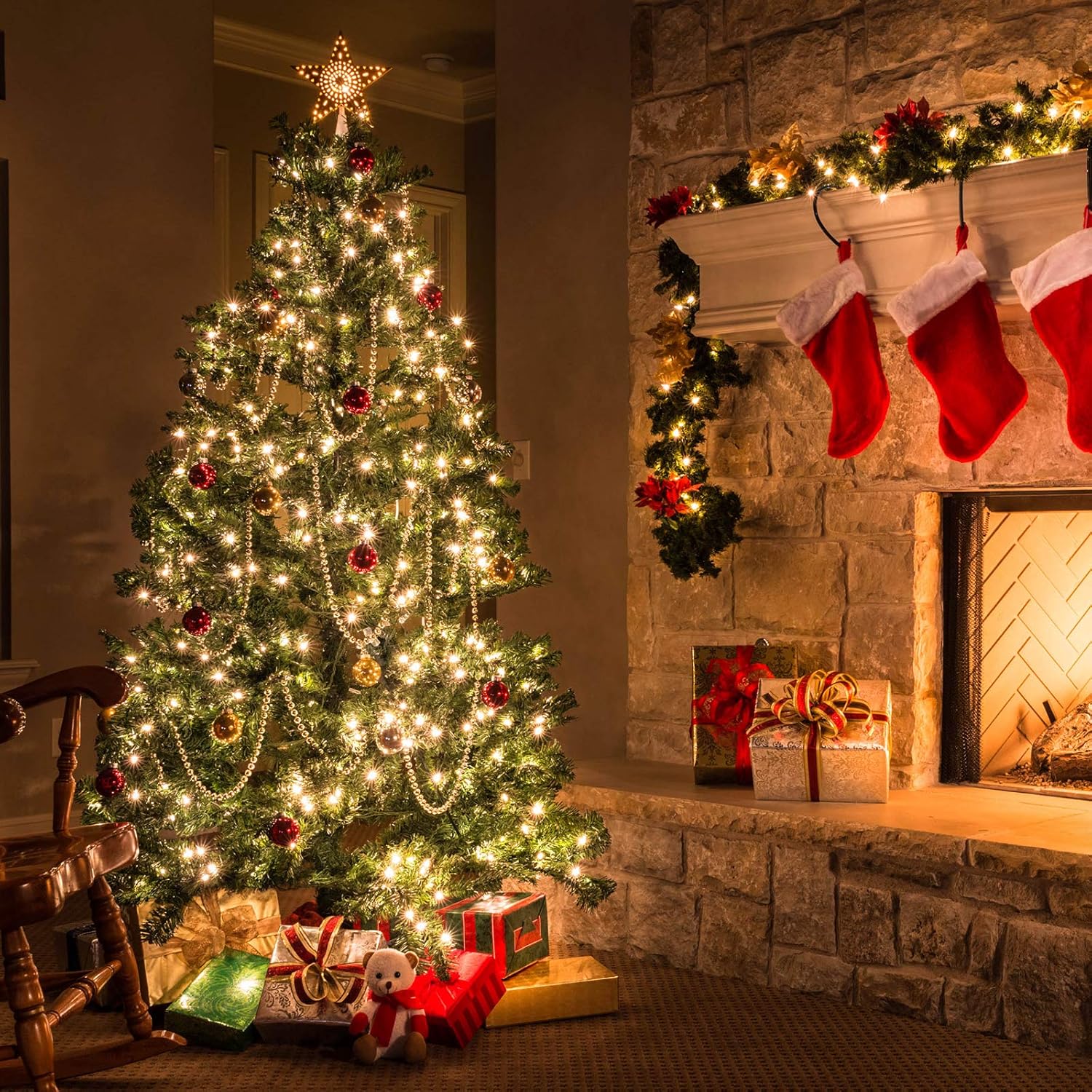 Brightown_Battery_Operated_Christmas_Lights_2_Pack_18_Feet_50_LED_Clear_Mini_String_Lights_with_8_Modes_Waterproof_Tree_Lights_for_Xmas_Outdoor_Indoor_Holiday_Party_Garden_Decor,_Warm_White