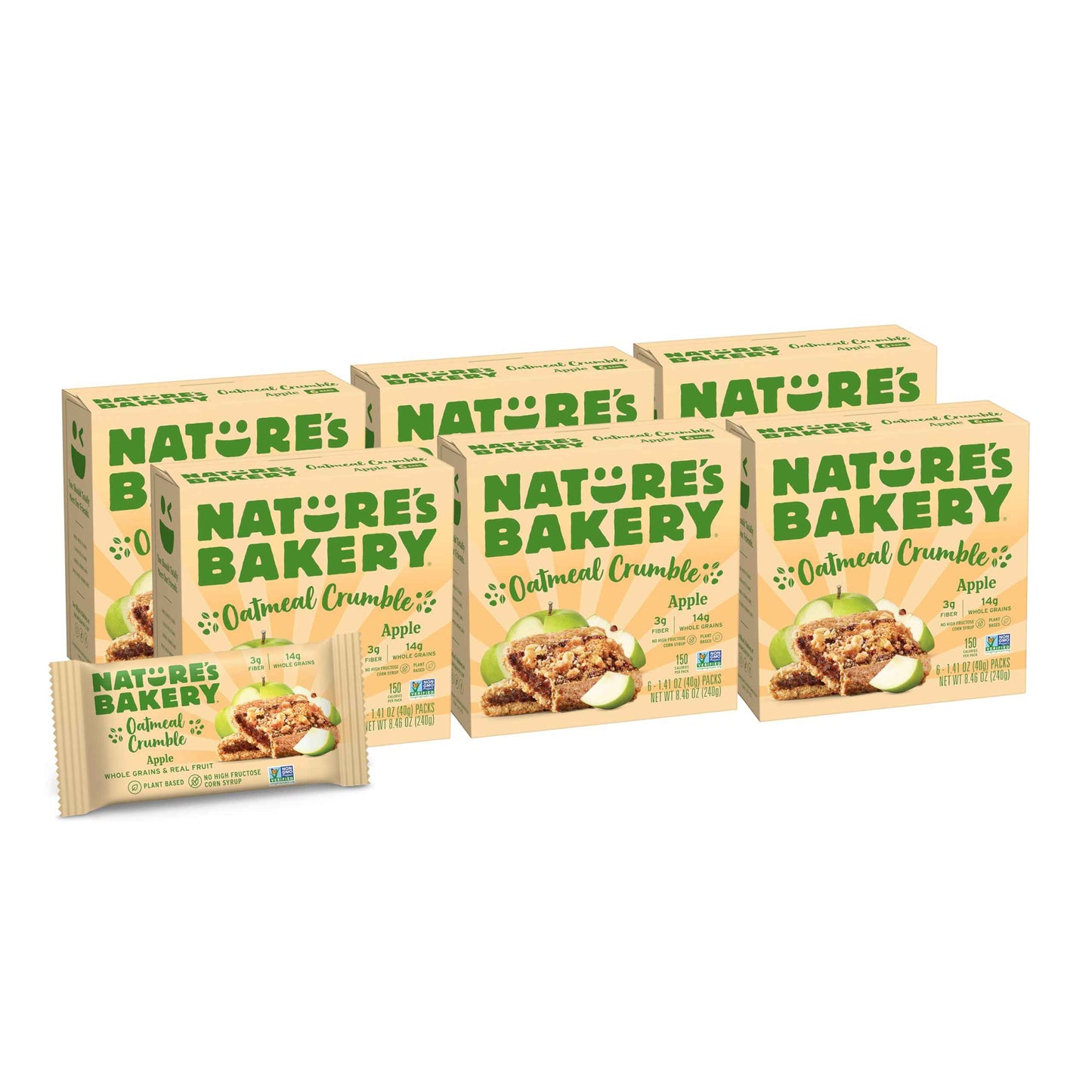 Nature’s Bakery Oatmeal Crumble Bars, Real Fruit, Vegan, Non-GMO, Breakfast bar