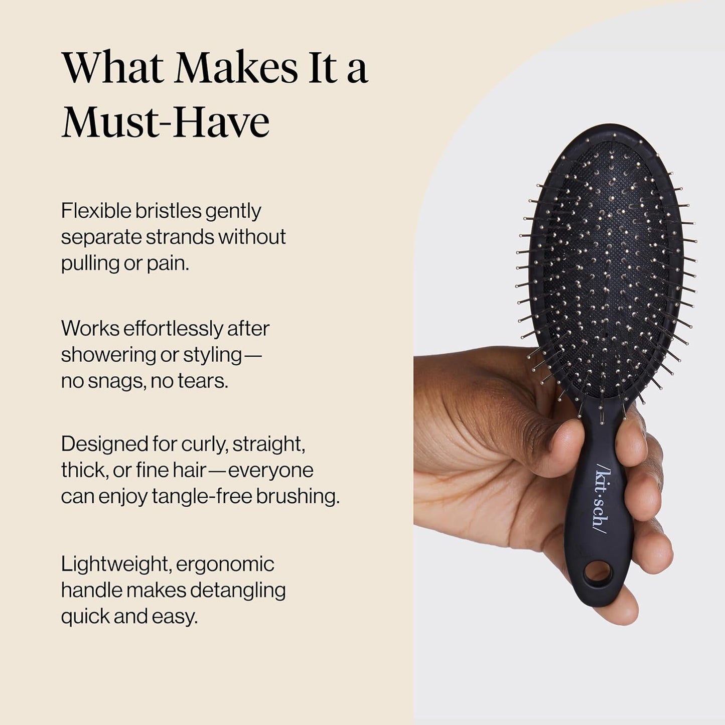Kitsch_Recycled_Plastic_Wet/Dry_Hair_Brush,_Detangling_Tool_for_Curly_or_Straight_Styles,_Brush_for_Tangled_Strands,_Flexible_Hairbrush_Bristles,_Brushes_for_Women_&_Men,_Adults_&_Kids_-_Flexi_Black