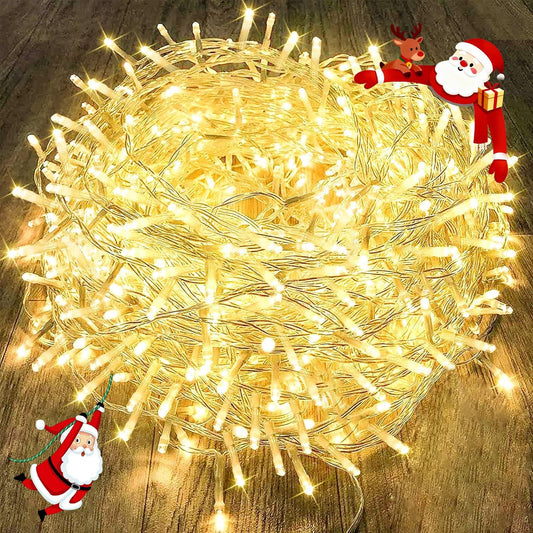 240LED_88Ft_Connectable_String_Lights_Indoor_Outdoor_Clear_Wire_|_Warm_White_Christmas_Lights_|_Twinkle_Fairy_Light_Plug_in_with_Timer_for_Bedroom_Classroom_Wedding_Tree_Patio_Decor
