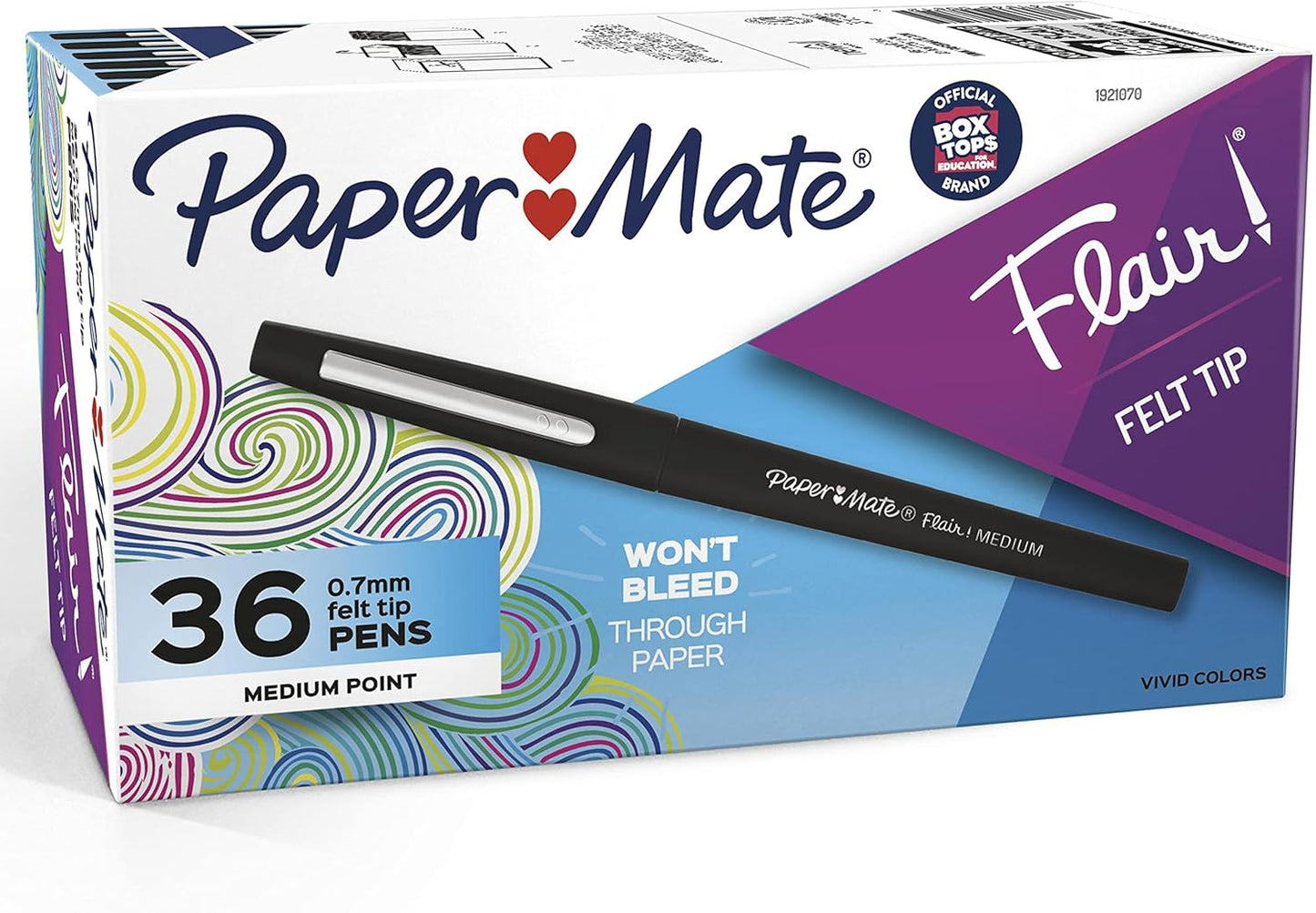 Paper_Mate_Flair_Felt_Tip_Pens,_Medium_Point_(0.7mm),_Black,_36_Count_-_Office_Supplies