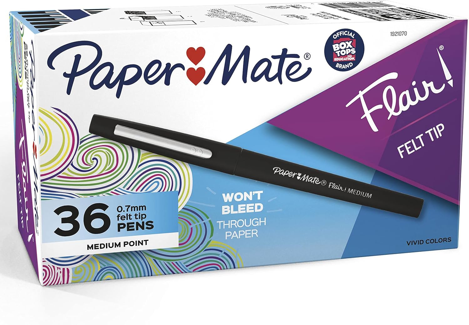 Paper_Mate_Flair_Felt_Tip_Pens,_Medium_Point_(0.7mm),_Black,_36_Count_-_Office_Supplies