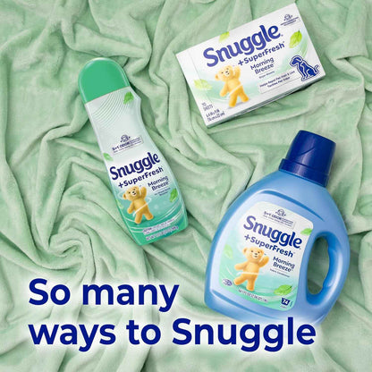 Snuggle SuperFresh Fabric Softener Dryer Sheets, 200 Count, Morning Breeze, Long-Lasting Fresh & Clean Scent, Tackles Pet Odor, Helps Repel Pet Hair, Reduces Static & Fights Wrinkles, HE Safe