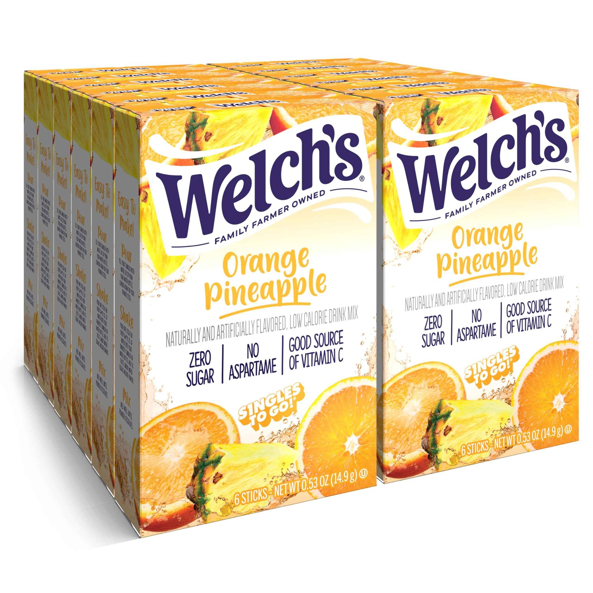 Welch's Singles To Go Water Drink Mix - Powder Sticks, 0.48 Ounce (Pack of 12)