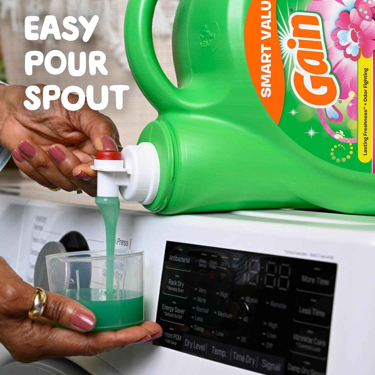 Gain Liquid Laundry Detergent, Spring Daydream Scent, Freshness + Odor Fighting, Laundry Detergent Liquid Soap, HE compatible