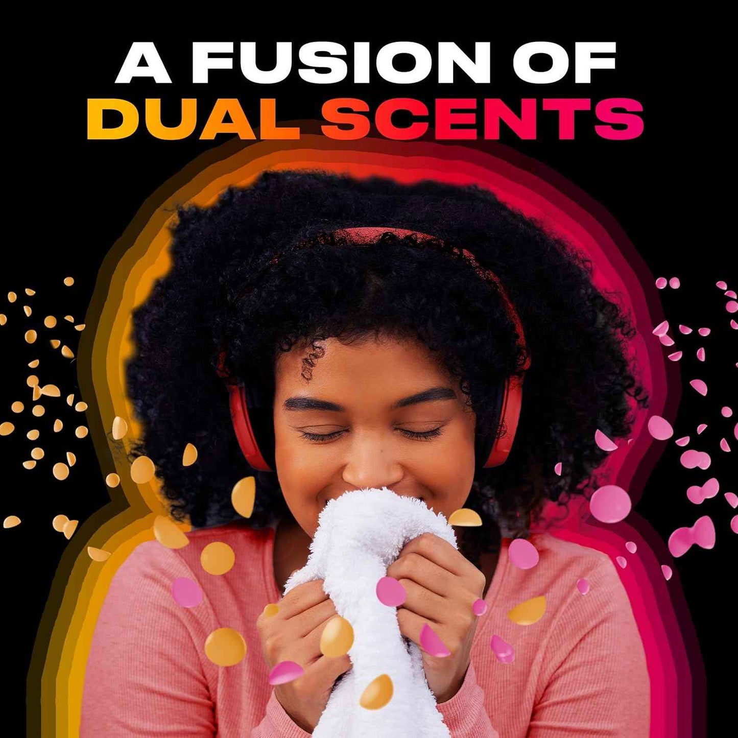 Downy Unstopables Fusions Scent Duos Laundry Scent Booster Beads, Sunset and Citrus Scent, 24hr non-stop freshness with 2 in 1 dual scent laundry scent beads
