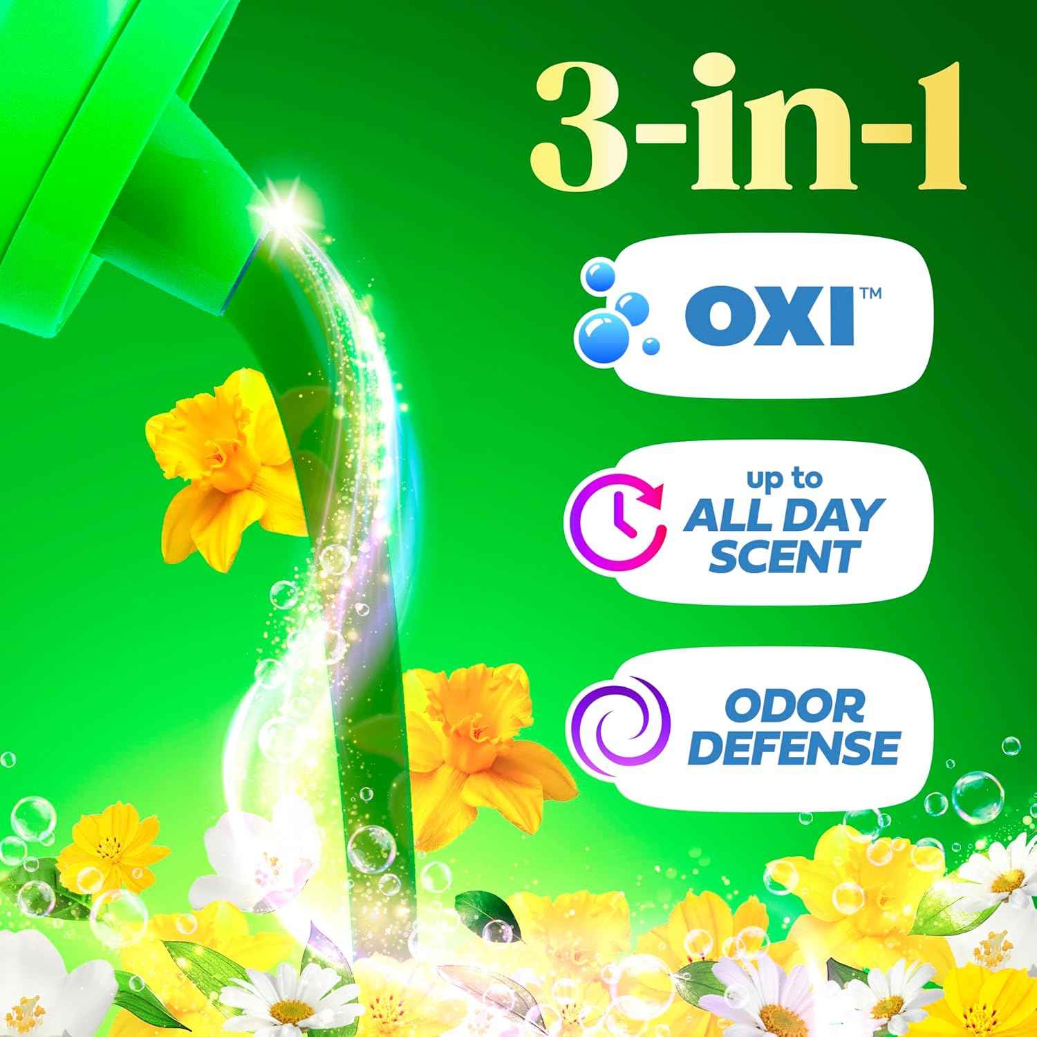 Gain Plus Liquid Laundry Detergent, Cleaner, Fresher, Now with Oxi, Original Scent