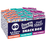 Welch's Fruit Snacks, Fruit Punch, Island Fruits & Berries 'N Cherries Snack Box, Gluten Free, 0.8oz Snack Packs (Pack of 60)