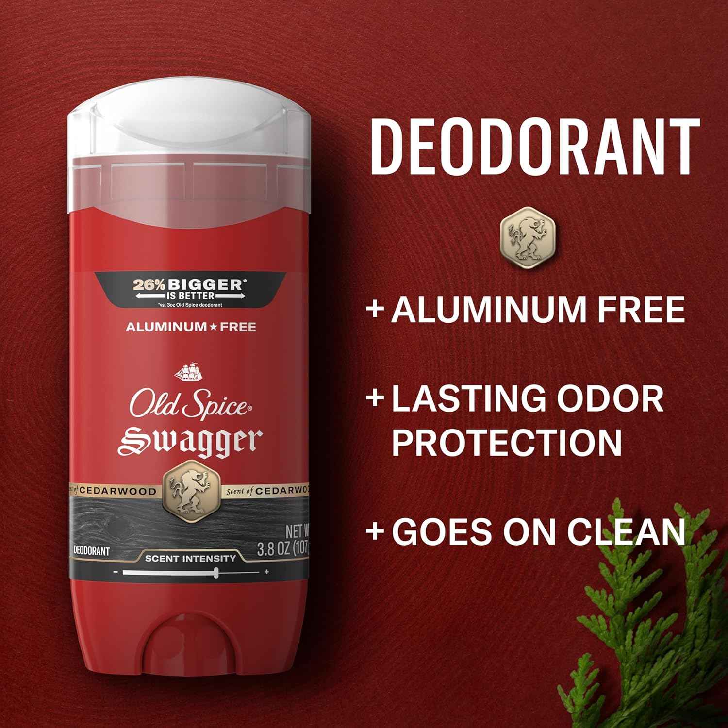 Old Spice Aluminum Free Deodorant for Men, 24/7 Protection to Eliminate Odors, 24/7 Freshness & Lasting Scent