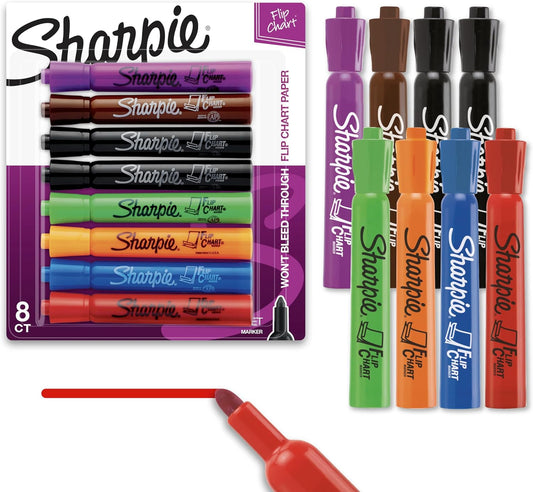 Sharpie_Flip_Chart_Markers,_Bullet_Tip,_Assorted_Colors,_8_Count_-_Low-Odor,_Squeak-Free,_Home,_Office,_Back_to_School,_Teacher_Supplies