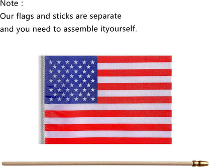 100 Countries International World Flags on Wooden Stick Small Mini Hand Held Flags for Sports Events,International Festival,5x8 Inch