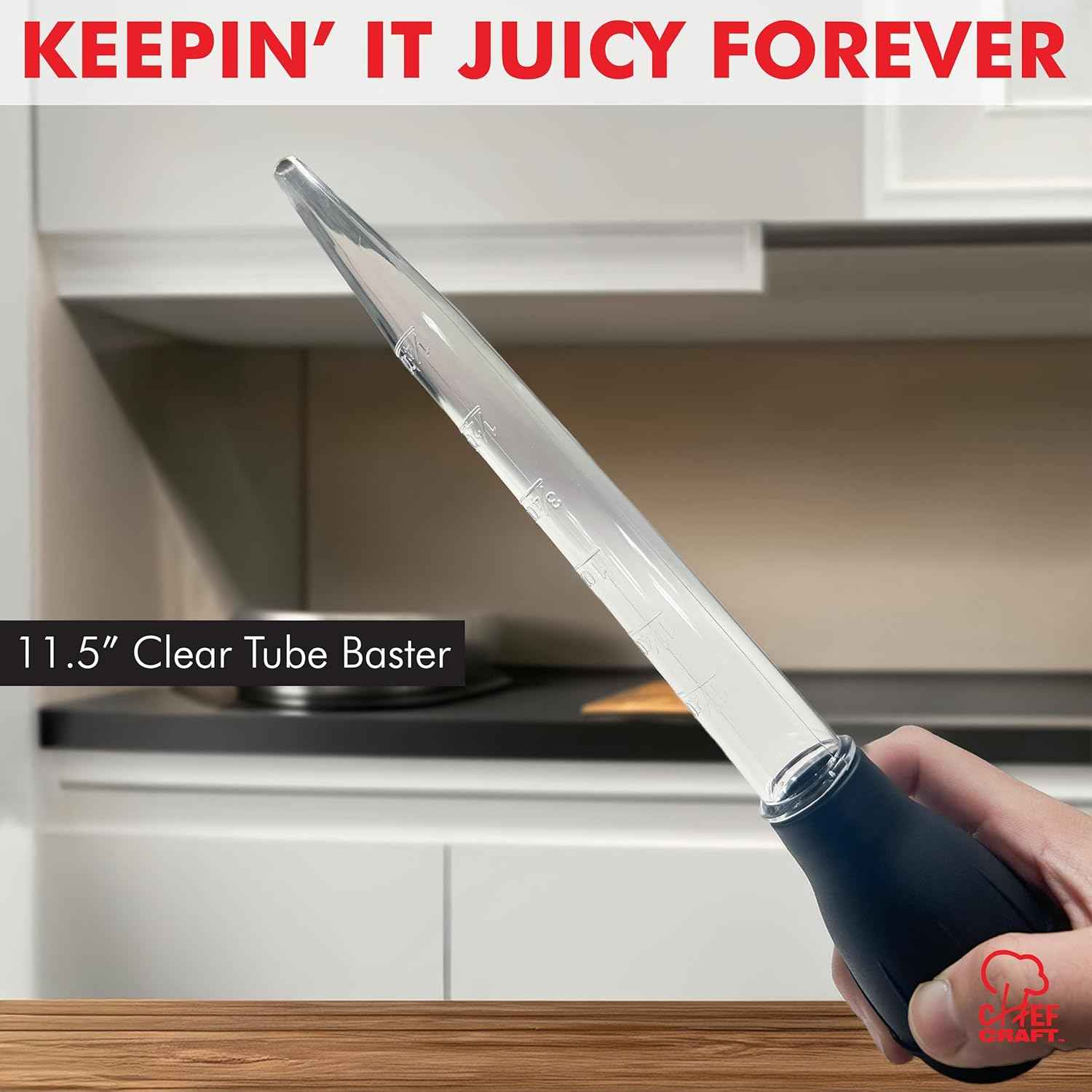 Chef Craft Classic Baster with Clear Tube, 11.5 inches in Length