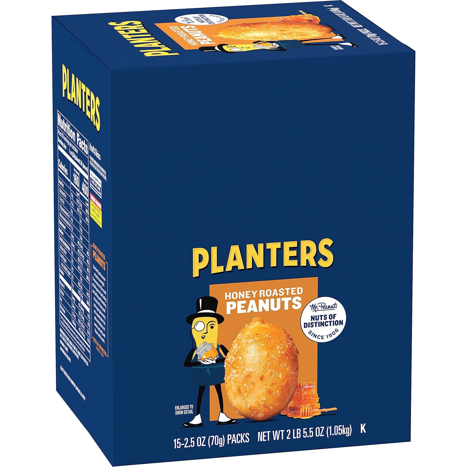 PLANTERS_Honey_Roasted_Peanuts,_2.5_Ounce_-_15_Count_(Pack_of_1)_-_Roasted_with_Honey_and_Sea_Salt_-_Active_Lifestyle,_Movie_and_School_Snacks_-_Kosher_Peanuts