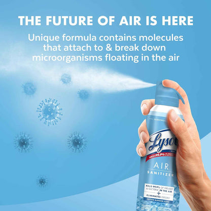 Lysol Air Sanitizer Spray with Bacterial Odor Eliminator for Home & Office, Sanitizing Air Spray, Air Freshener Alternative