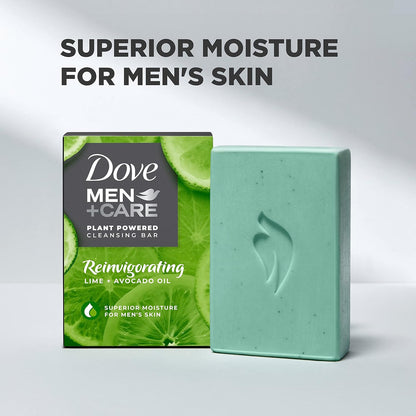 DOVE_MEN_+_CARE_Plant-Powered_Natural_Essential_Oil_Bar_Soap_Reinvigorating_Lime_+_Avocado_Oil_to_Clean_and_Hydrate_Mens_Skin_4-in-1_Bar_Soap_for_Men's_Body,_Hair,_Face_and_Shave._5_oz,_4_Count