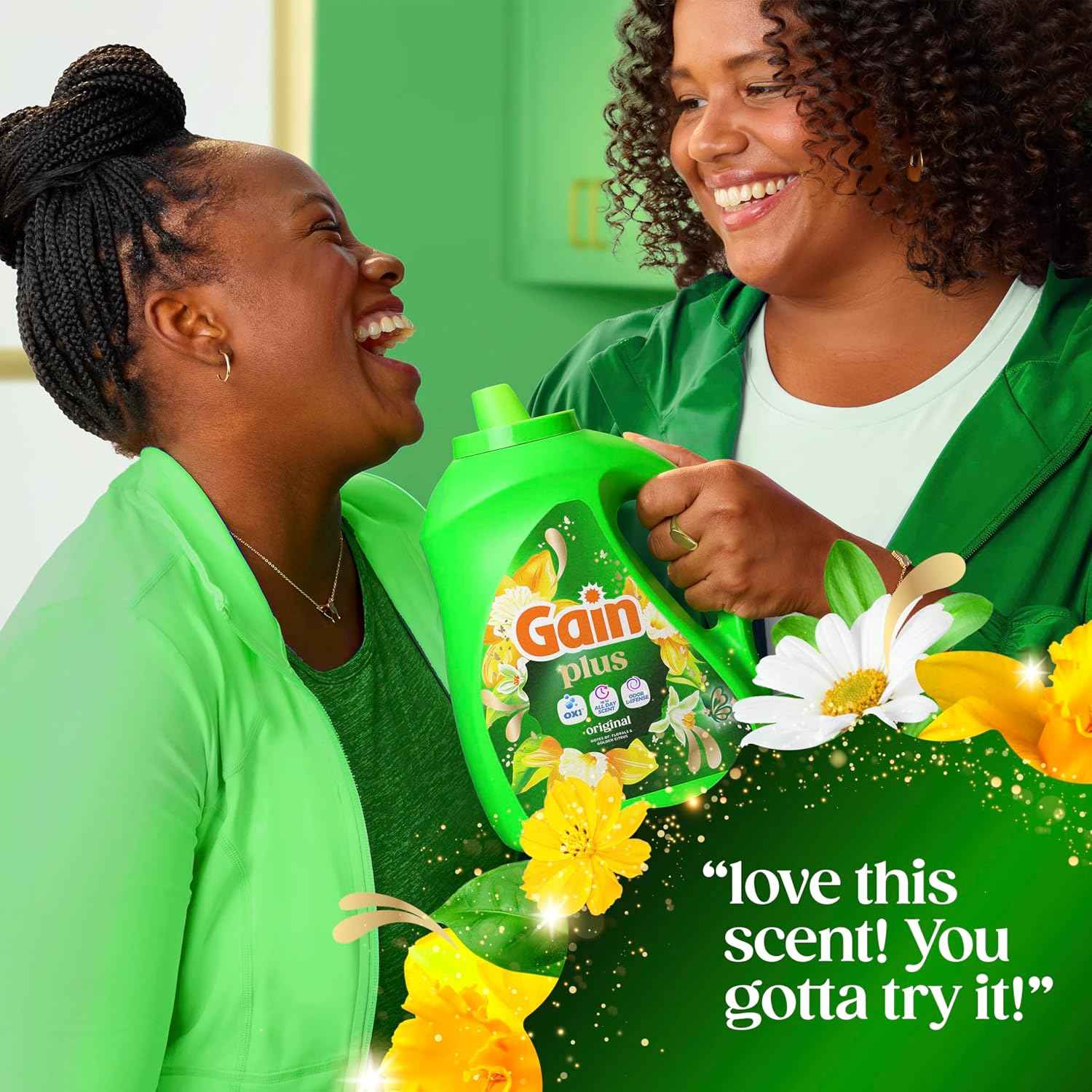 Gain Plus Liquid Laundry Detergent, Cleaner, Fresher, Now with Oxi, Original Scent