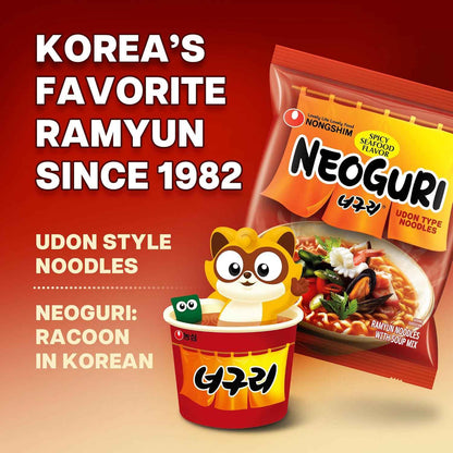 Nongshim Neoguri Spicy Seafood with Udon-Style Noodle, 4.2 Ounce