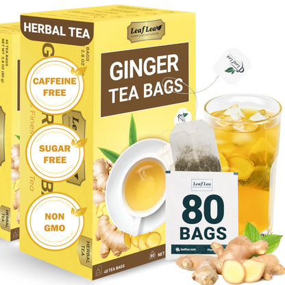 Ginger Tea - 80 Tea Bags (Pack of 2)