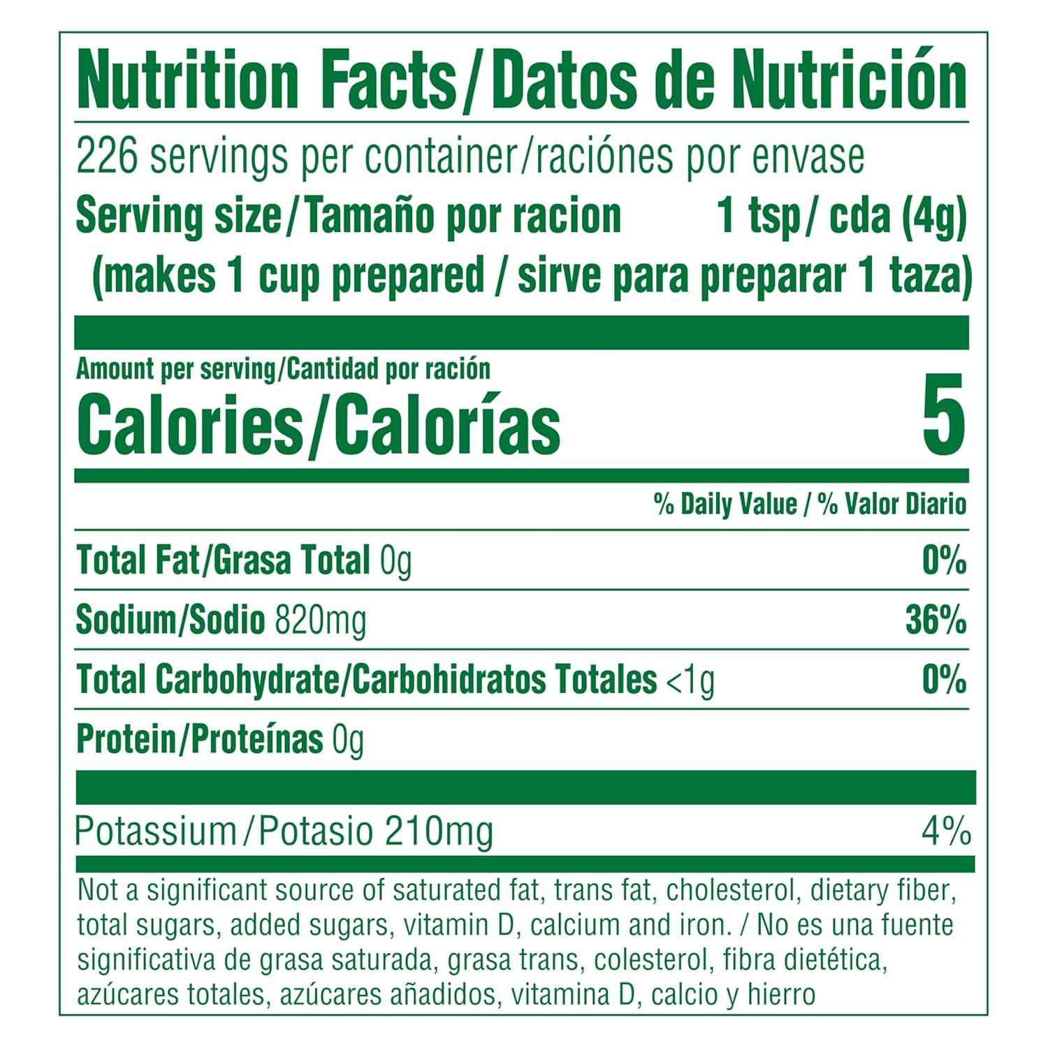 Knorr Granulated Bouillon, gravies, and soups Fat and Cholesterol Free