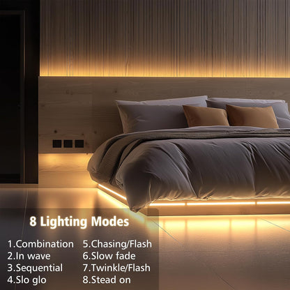 echosari_Strip_Lights_Battery_Operated,_3.3FT_Tape_Light_with_Self-Adhesive_Timer_Dimmable_Cuttable_Remote_Control_for_Indoor_Stairs_Cabinets_Shelves_TV_Home_Decor_(Warm_White/Cool_White)