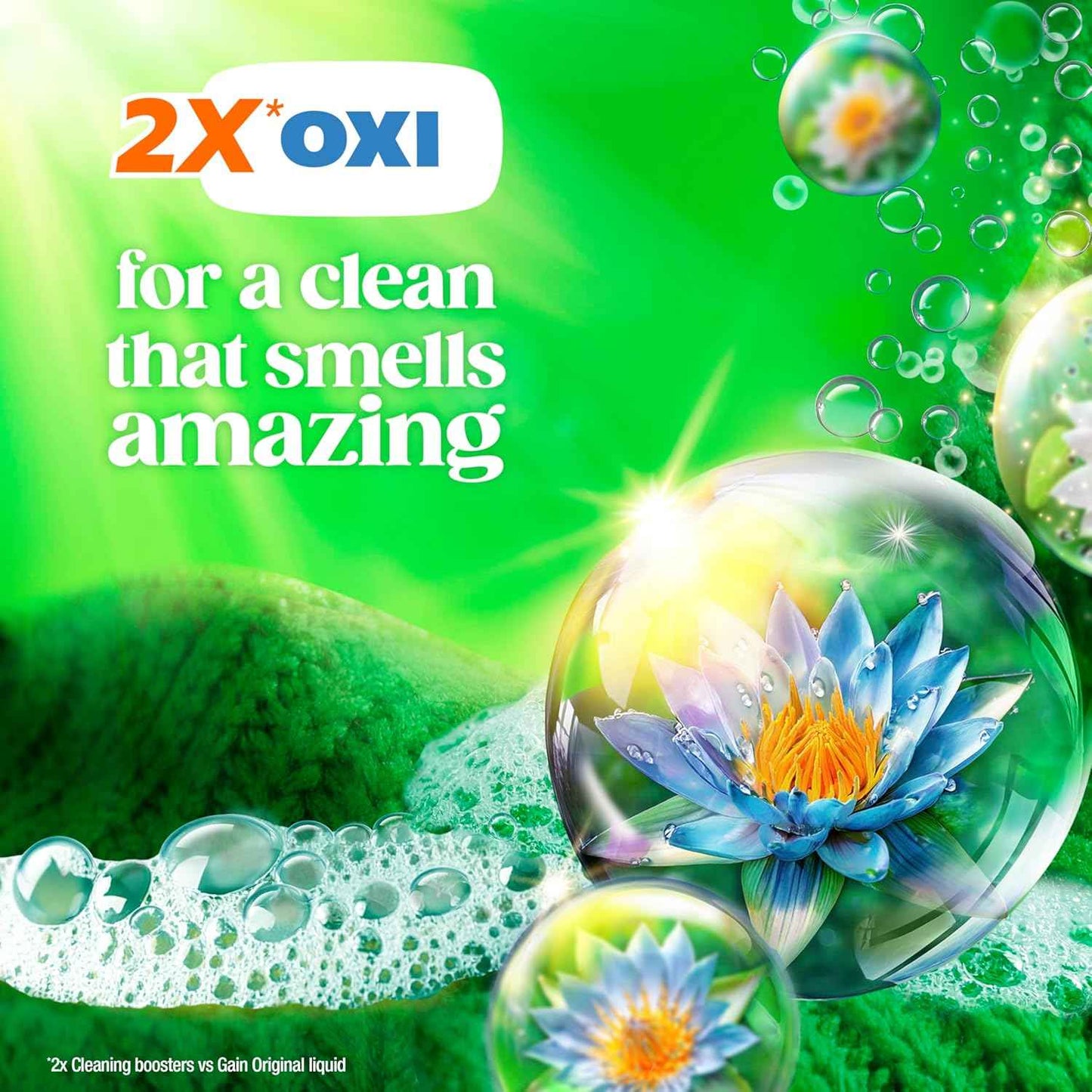 Gain Flings Liquid Washing Detergent Pacs, Now with Odor Defense + Color Guard, Waterfall Delight Scent, 4-In-1 Liquid Laundry Detergent Pods, Clean & Fresh