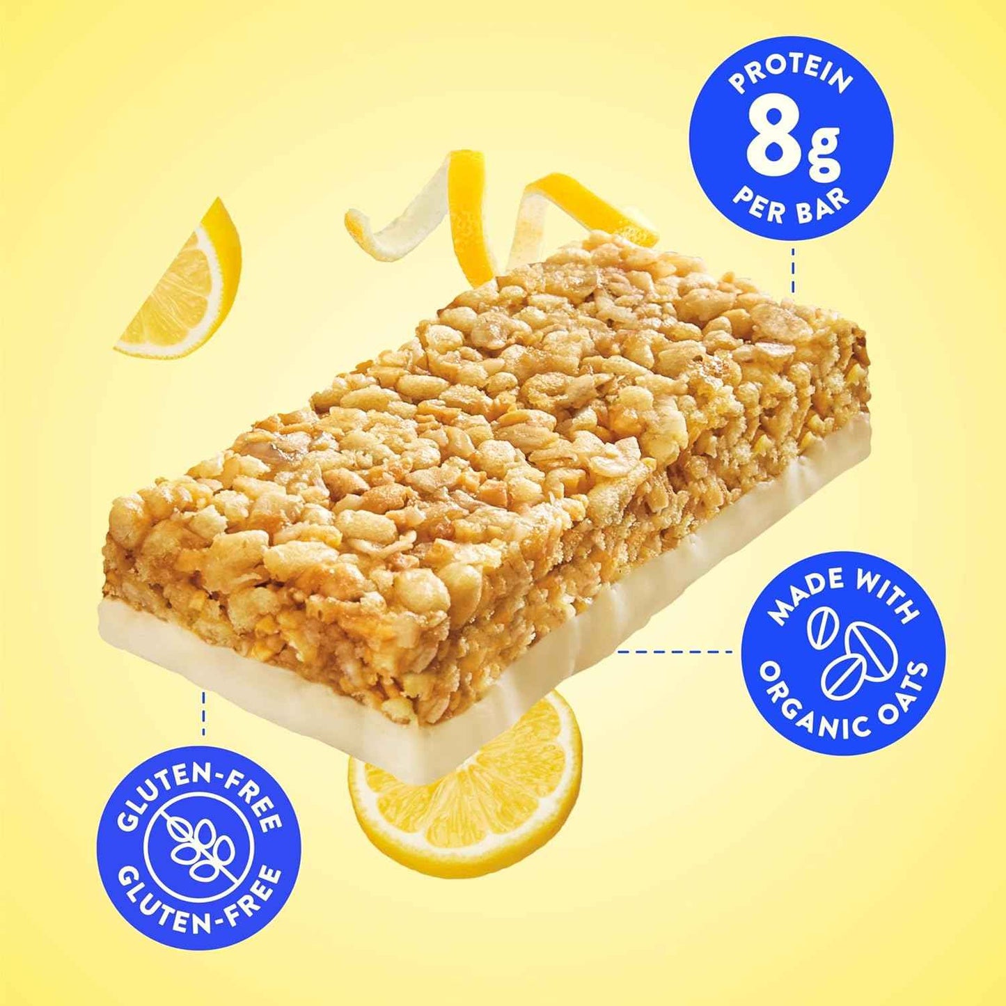 LUNA Bar - LemonZest Flavor - Gluten Free Snack Bars - Non-GMO - Protein Bars - Made with Organic Oats