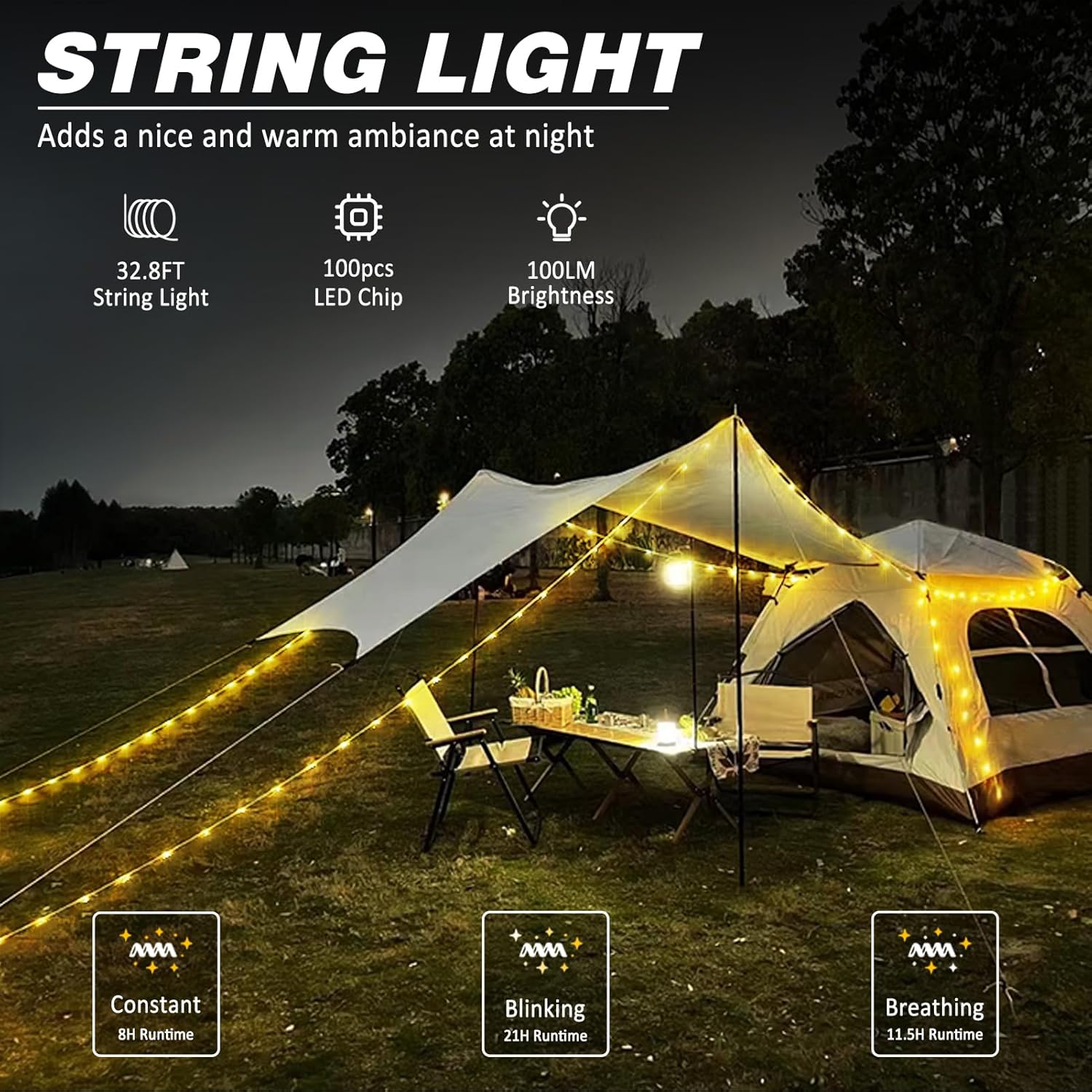 DIBMS_1-Pack_Camping_String_Light_w/Lamp,_19FT/32.8FT_Rechargeable_Waterproof_LED_Hanging_Light_for_Outdoor_Camping_Awning_Tent_Garden_Party_Festival_Decor