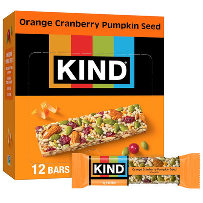 KIND_Healthy_Snacks_Bars,_Orange_Cranberry_Pumpkin_Seed,_Gluten_Free,_High_Fiber_Snacks,_5g_Protein,_12_Count