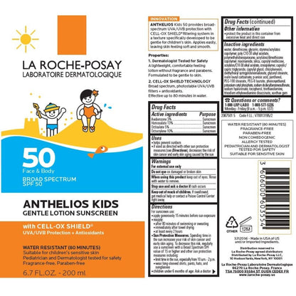 La_Roche-Posay_Anthelios_Kids_Gentle_Lotion_Sunscreen_SPF_50,_Broad_Spectrum_SPF_+_Antioxidants,_Sunscreen_For_Kids,_Octinoxate_&_Oxybenzone-Free,_Pediatrician_Tested,_Non_Comedogenic,_Oil_Free