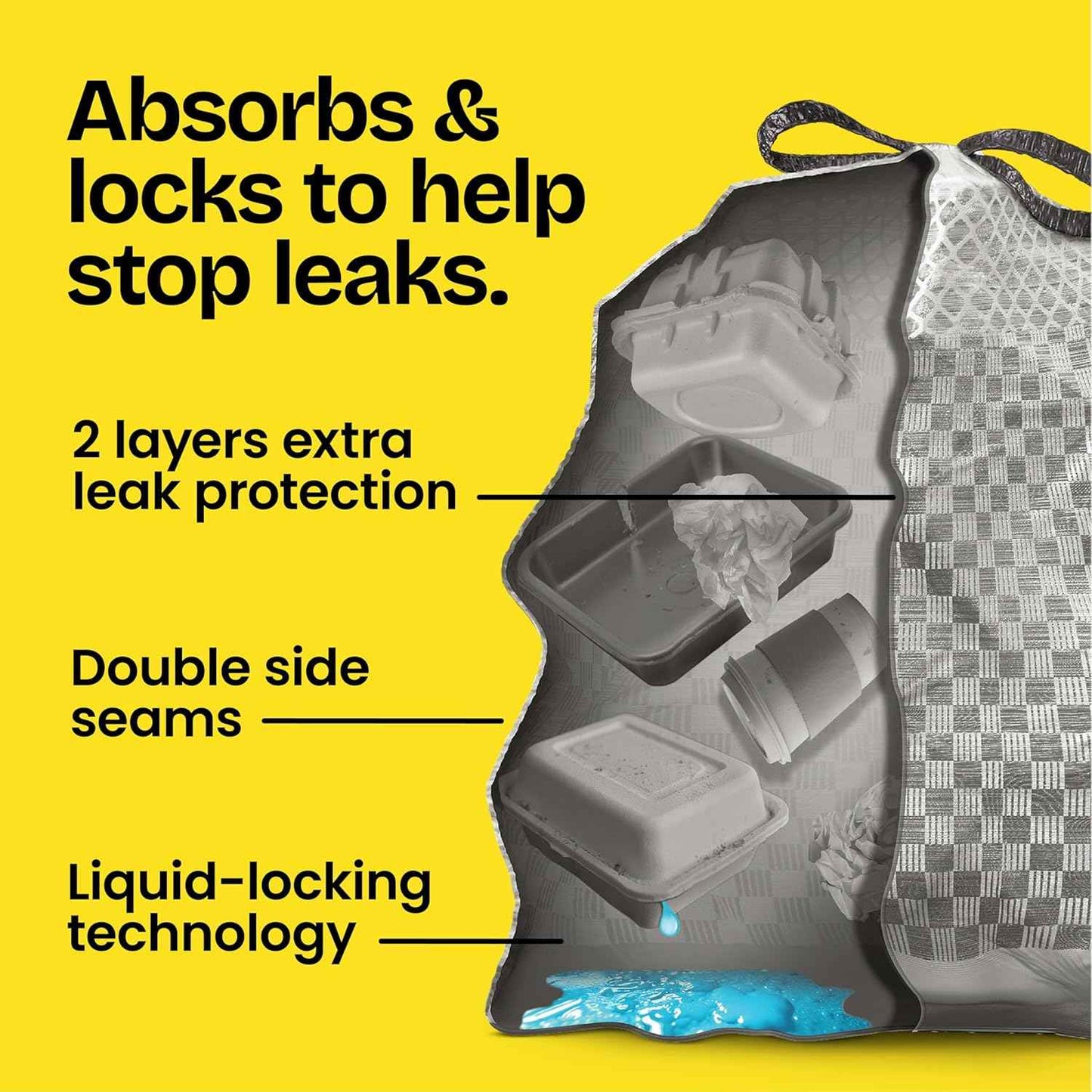 Glad ForceFlex MaxStrength LeakGuard Trash Bags, 13 Gal