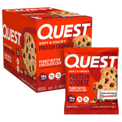 Quest Nutrition Protein Cookie, 15g Protein, 1g Sugar, 2g Net Carbs, Keto Friendly, High Protein, Low Carb; 12 Count