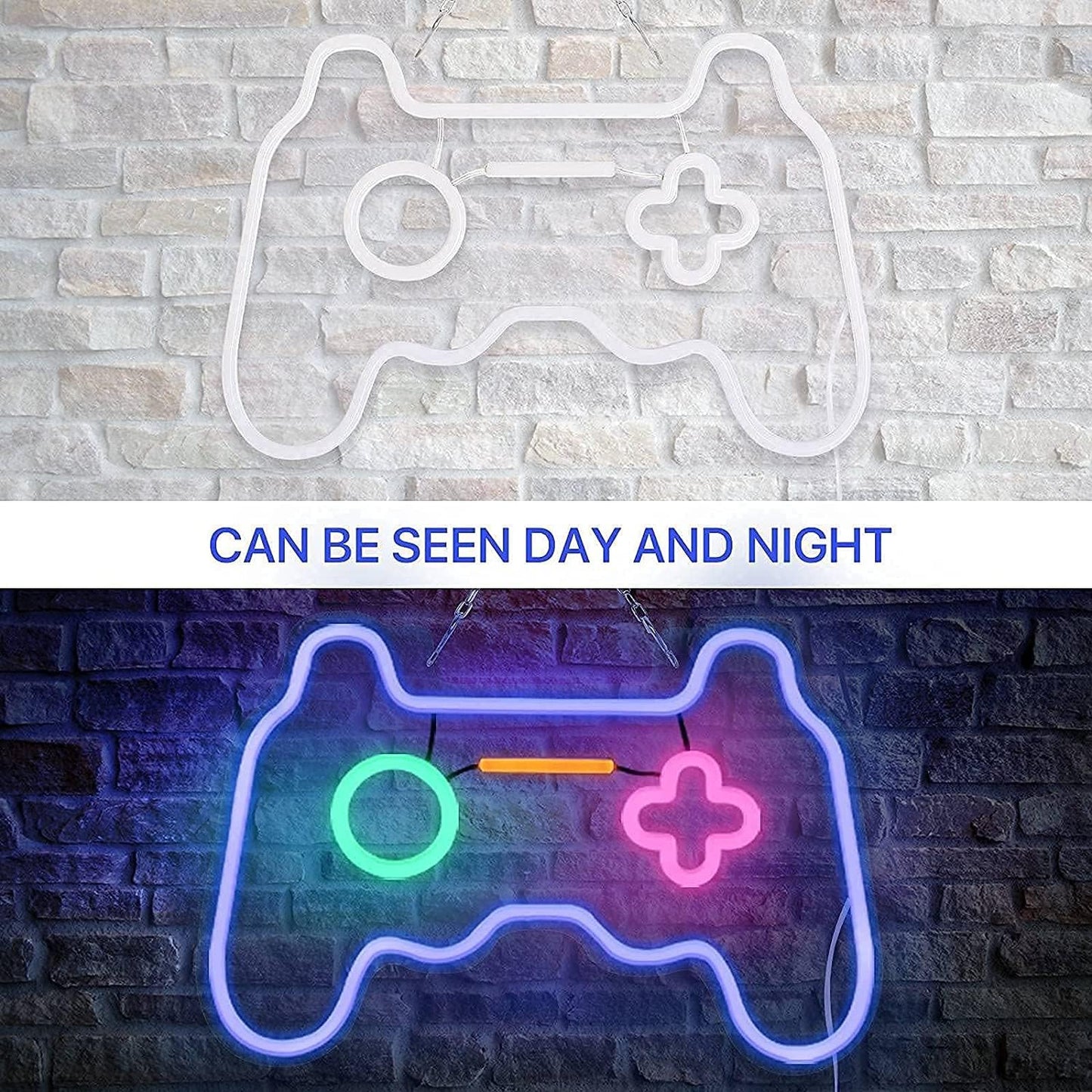 Led_Dimmable_Neon_Signs_Wall_Decorations_For_Living_Room|Bedroom_Gamepad_Controller_Shape_Lights_Game_Room_Decor_Accessories_Cool_Teen_Boys|Girls|Kids_Gamer_Gifts