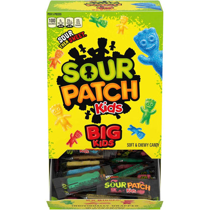 SOUR PATCH KIDS Big Kids Individually Wrapped Soft & Chewy Candy, Bulk Candy, Easter Candy, 240 Count Box