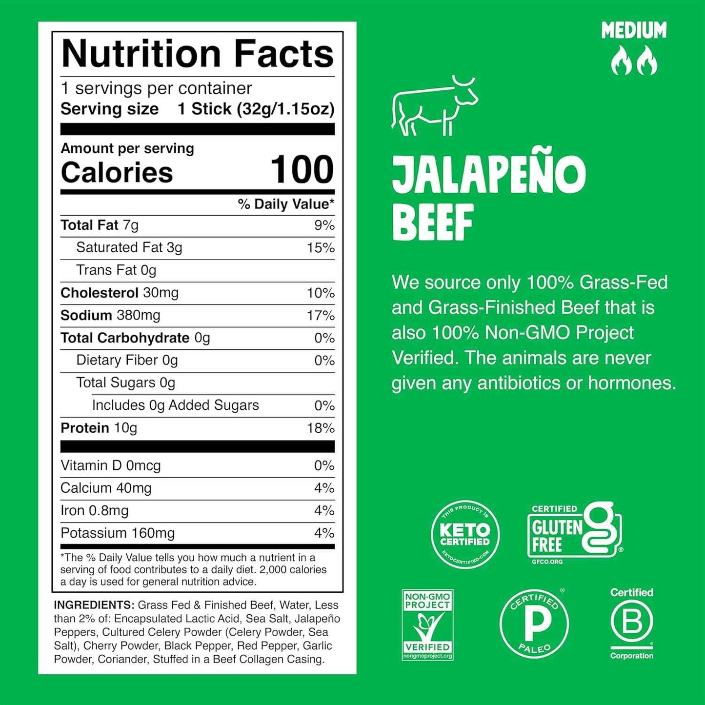 Chomps Trial Pack - Grass-Fed & Finished, Keto, Paleo, Low Carb, Whole30 Approved, Gluten Free, Zero Sugar Food