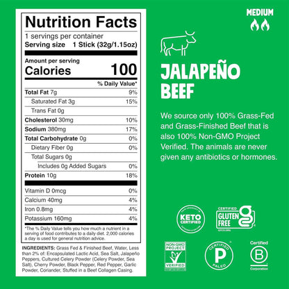 Chomps Trial Pack - Grass-Fed & Finished, Keto, Paleo, Low Carb, Whole30 Approved, Gluten Free, Zero Sugar Food