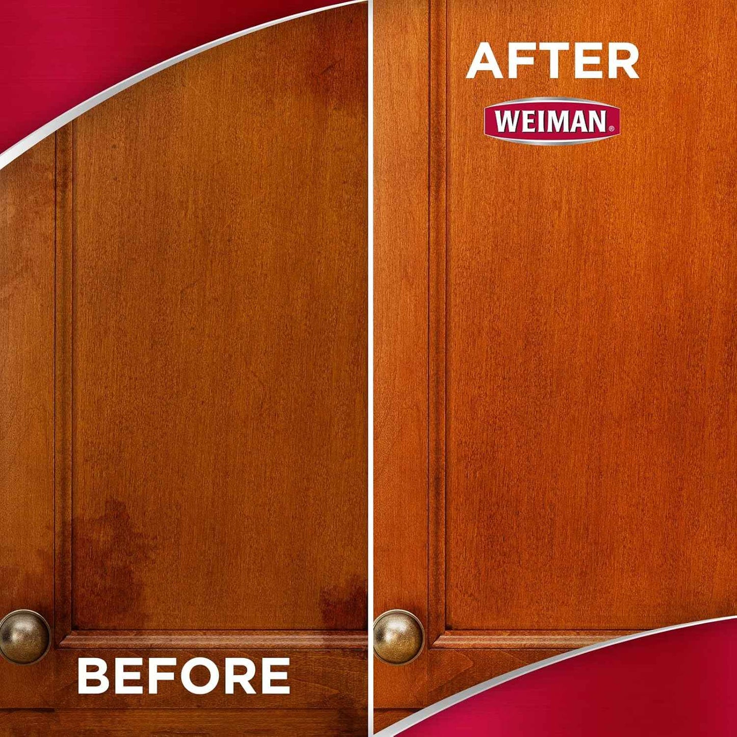 Weiman Cabinet and Wood Cleaner, Shine, Clean and Protect Spray - For Wood Cabinets, Furniture, Tables, Baseboards, Trim