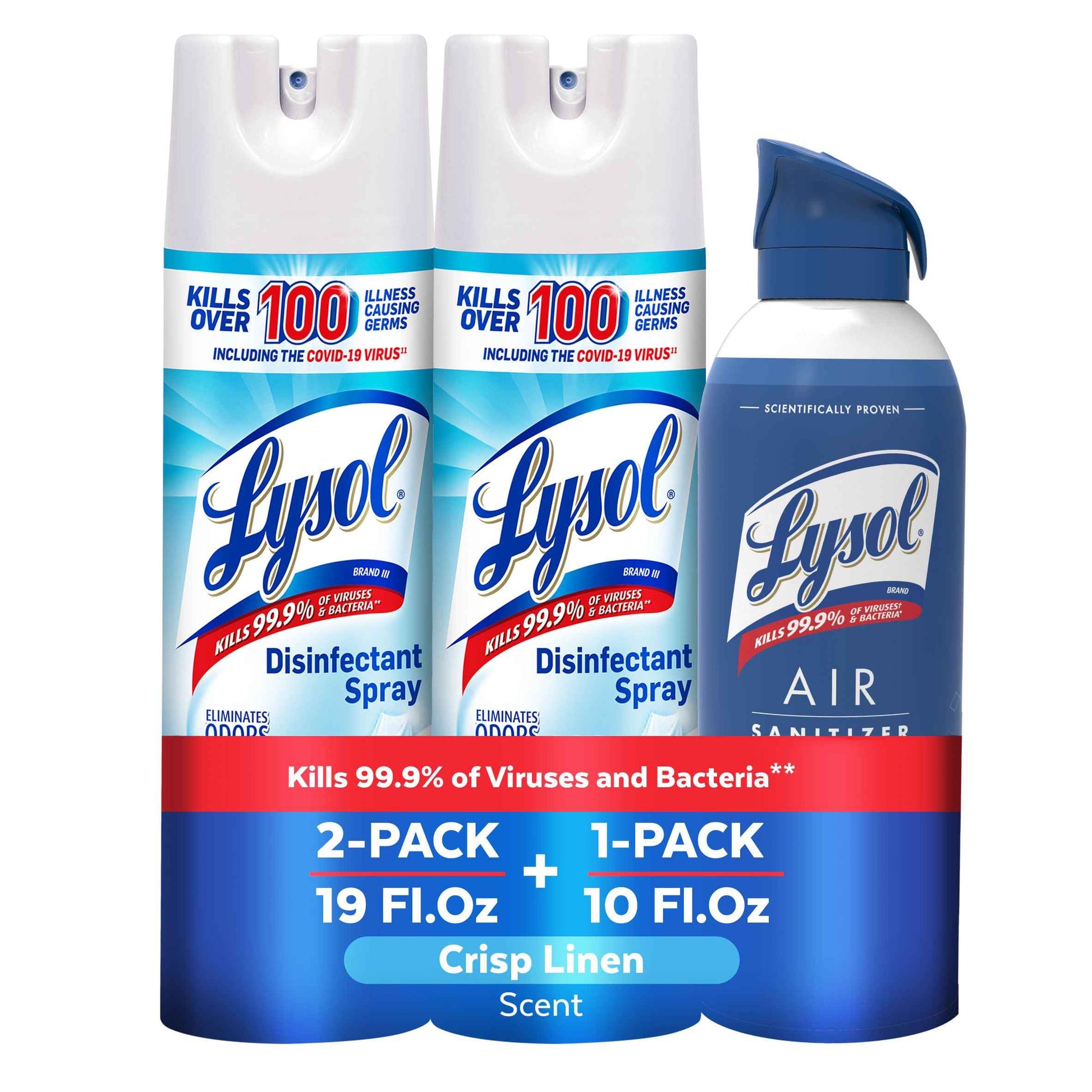 Lysol Air Sanitizer Spray with Bacterial Odor Eliminator for Home & Office, Sanitizing Air Spray, Air Freshener Alternative