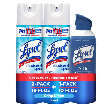 Lysol Air Sanitizer Spray with Bacterial Odor Eliminator for Home & Office, Sanitizing Air Spray, Air Freshener Alternative