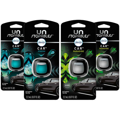 Febreze Car Air Freshener, Odor-Fighting Automotive Vent Clip, Scented Car Accessories, Long Lasting for Strong Odors